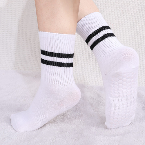 4 Pares Calcetines De Yoga Con Franjas Calceta Unisex