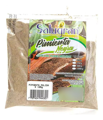 Pimienta Negra Molida 1 Kilo - g a $64