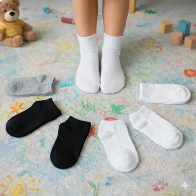 Kit 6 Pares Meia Infantil Lisa Cano Curto Casual Escolar Sortido Liso G 34/37 10-12 Anos