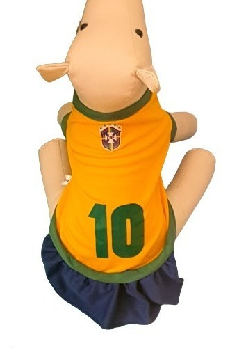 Roupinha Cachorro Vestido Copa Personalizado Com Nome