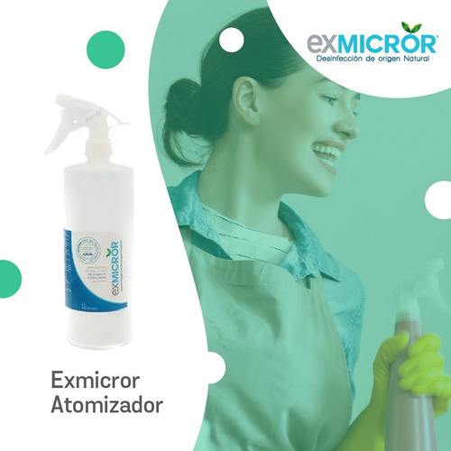 Imagen 6 de 7 de Higienizante Organico Exmicror 1 Lt Con Vaporizador