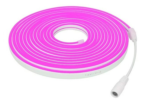 Tira Led Neon Rosa 5m Cinta Flex 2835 12v 60w Lumicraft