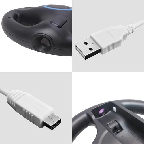 Volante Con Asa Wii U Y Cable De Carga