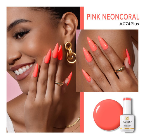 Bluesky Esmalte Gel Rosa, Fragante Y Larga Duración 15ml