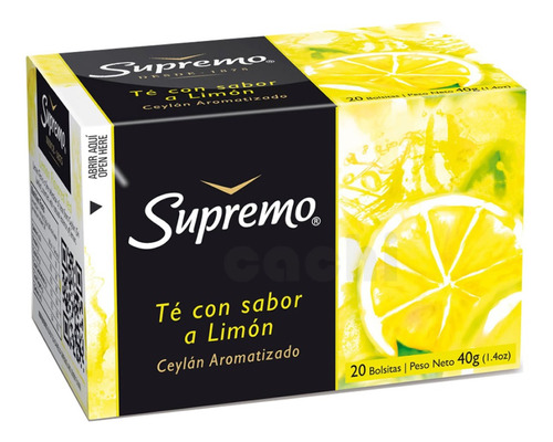 Te Supremo Sabor Limón  20 Bolsitas