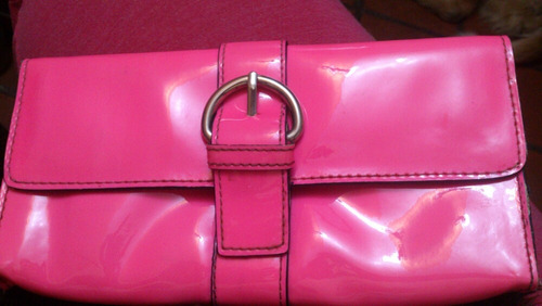 Cartera Tipo Sobre Patente Fucsia Us $ 5,00