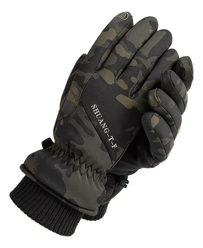 Esquí O Gloves Para Hombre, Camuflaje Con Dedos Completos, P