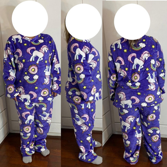 pijama plush feminino plus size