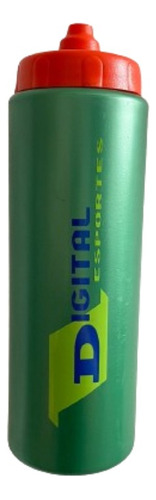 Squeeze Digital Esportes 800ml Verde Perola Tp Laranja