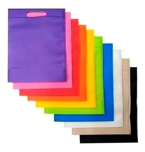 Pack 10 Bolsas Ecologicas Tnt Colores Sorpresas Cumpleaños 