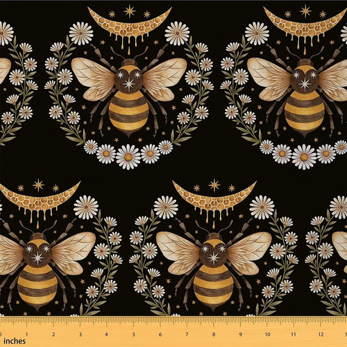 Tela De Tapicería De Abejas, Tela De Decoración Kawai...