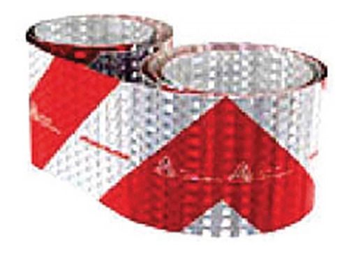 Faixa Refletiva Parachoque 2,40m X 10cm Universal Cor Vermelho E Branco Listrado