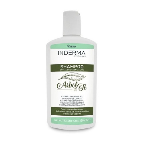 Shampoo Inderma Aceite  Árbol De Té  450 Ml Contra Gérmenes.