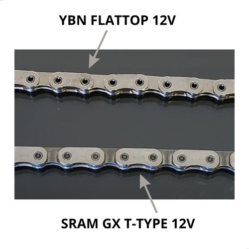 Corrente Ybn 12v T-type Flattop 126 Links Serve Shimano