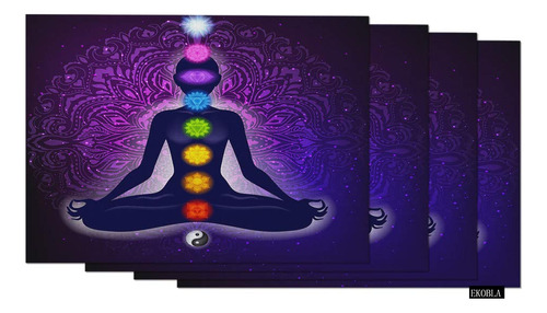 4 Mantel Color 9 Chakra Aura Glow Buda Vibrante Al X