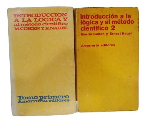 Introducción A La Lógica Y Al Método 1 Y  2 Morris Cohen  Yf