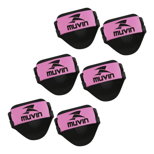 Kit 3 Pares de Luvas de Musculação em EVA Ajustável Muvin Basics - Academia - Treino - Ginástica - Fitness - Mais Aderência aos Aparelhos e Evita Lesões Cor Preto/Pink