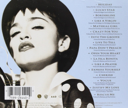 Madonna The Immaculate Collection Cd Original