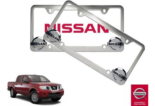 Par Porta Placas Nissan Frontier D40 2.5 2013 Original