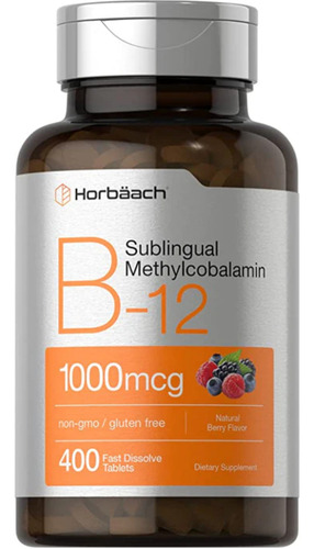 Vitamina B12 Sublingual 1000 Mcg Metilcobalamina 400 Tableta