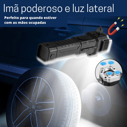 Kit 3 Linterna Tática Militar Indestructible Imã Faca Martel