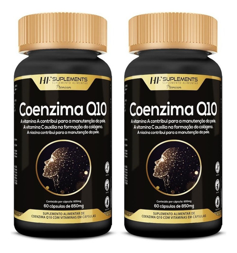 2x Coenzima Q10 Complexo Vitaminico 850mg 60caps