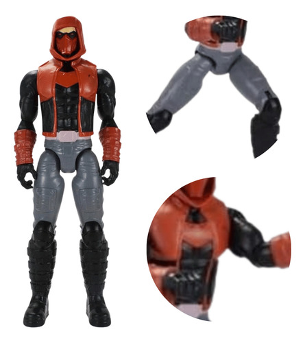 Boneco Dc Comics Batman Capuz Vermelho Articulado Sunny
