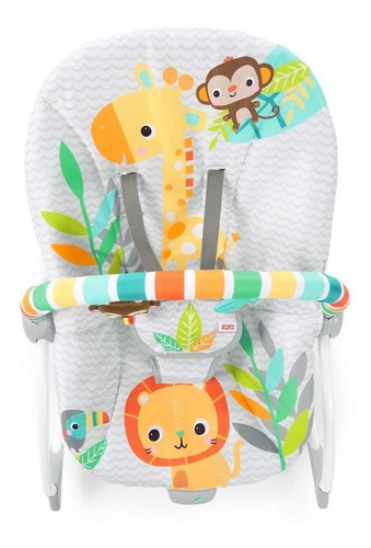 Imagen 2 de 2 de Silla Mecedora Bebe Bright Starts Rocker Safari Blast Vibra
