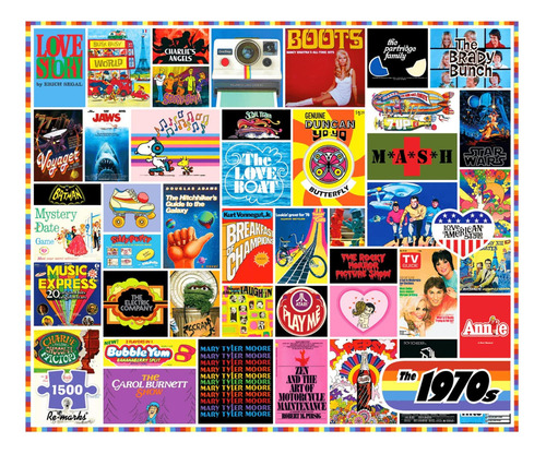 Re-marks Rompecabezas De Cultura Pop De Los Años 70, 1500 Pi