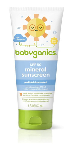 Protector Solar En Crema Spf 50 (6oz) Babyganics