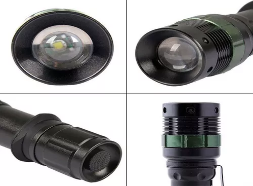 Linterna Táctica/Militar Led Cree T6 Zoom Recargable Batería Dual A90-P50 -  Costa Rica