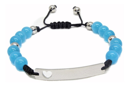 Linda Pulsera Piedra Agua Marina Optimizada Cristal B188