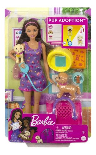 Barbie Muñeca Modelo Juego Adopta Un Perrito Hkd86