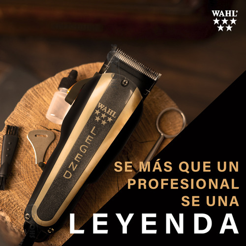 Wahl Barber Combo Profesional Cortadora Terminadora + Regalo Negro/dorado