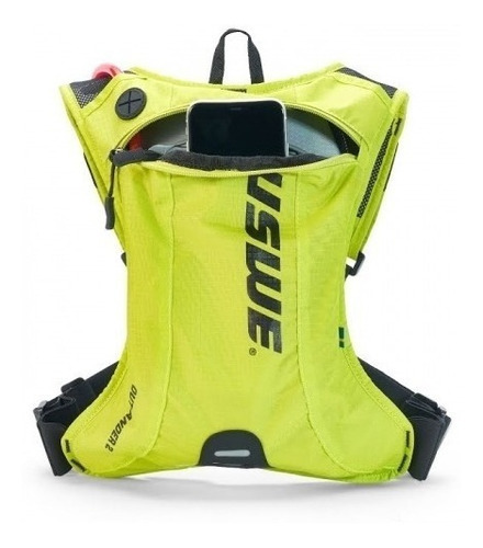Mochila De Hidratacion Uswe Outlander 2 Carbon 1.5lt Color Crazy/yellow Diseño De La Tela Poliéster