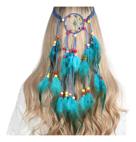 Diadema Hippie Atrapa Sueños Plumas Para Pelo Cabello Mujer