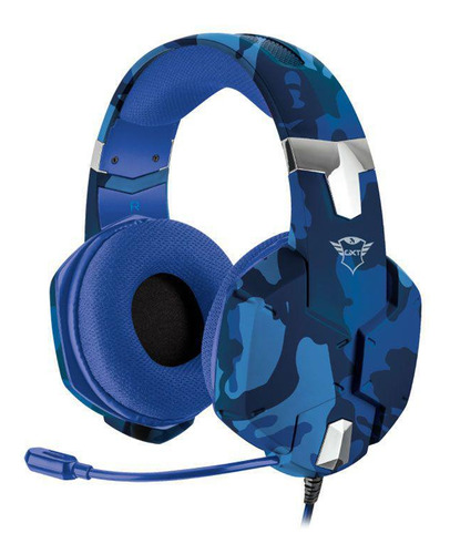 Headset Gamer Carus Gxt322 Trust Azul Hdst Ps4 Xbox One Pc
