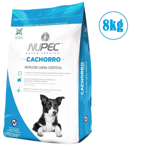 Nupec Cachorro 8kg. Croqueta Alimento Premium Perro Cachorro