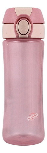 Botella De Agua Deportiva 600 Ml Antiderrame Con Jareta 9256 Color Rosa