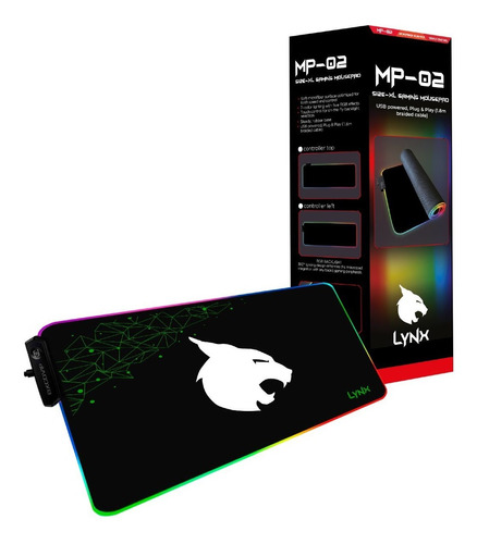 Mouse Pad Gaming Con Luces Led Rgb Grande 80x30 Cm
