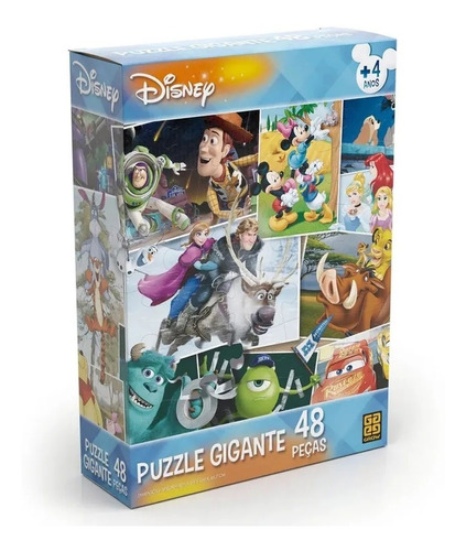 Quebra Cabeça Puzzle Gigante Disney 48 Peças Grow 03117