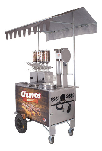 Carrinho Churros Gourmet Top Masseira Engrenag 4 Doceiras R2
