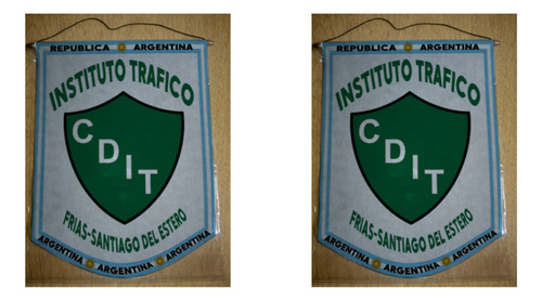 Banderin Grande 40cm Instituto Trafico Frias Santiago