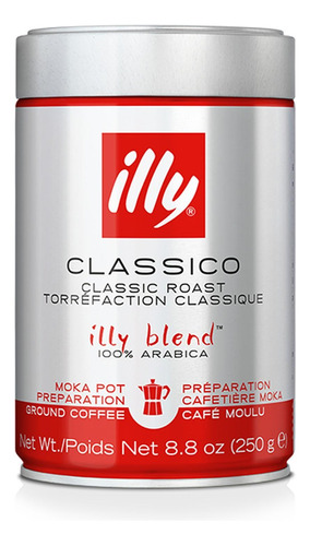 Café Illy Clássico Torrado E Moído 100% Arabica 250g