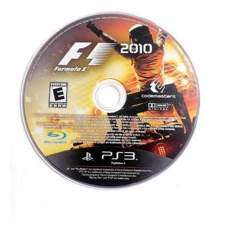 F1 Formula 1 2010 Ps3 (Reacondicionado)