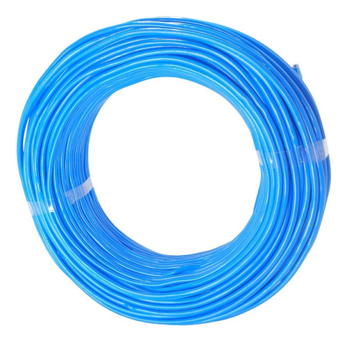 Fio 6 Mm Flexivel Grosso Rolo Com 100 Metros Cobertura Azul