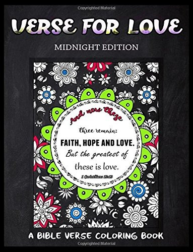 Verse For Love Midnight Edition A Bible Verse Coloring Book 