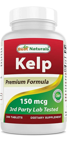 Best Naturals Kelp Suplemento 150 Mcg Tablet, 300 Unidades