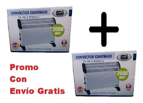 Estufa Convector Eléctrico One X2 Unidades-quasar Homecenter