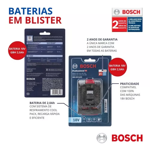 Batería de iones de litio 18V Bosch GBA 18V 2,0 Ah